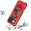Military Grade Robotic Series Hybrid Case with Ring Grip for iPhone 16 Plus - Red