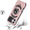 Military Grade Robotic Series Hybrid Case with Ring Grip for iPhone 16 Plus - Rose Gold