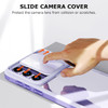 HD Transparent Case with Camera Privacy Cover for Samsung Galaxy S24 FE - Purple