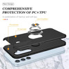 360 Rotating Ring Grip Hybrid Case for Samsung Galaxy S24 FE - Black