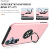 360 Rotating Ring Grip Hybrid Case for Samsung Galaxy S24 FE - Pink