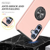 360 Rotating Ring Grip Hybrid Case for Samsung Galaxy S24 FE - Rose Gold