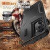 Combat Tough Series Hybrid Case with Camera Lens Cover for Samsung Galaxy S24 FE - Black