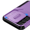 Combat Tough Series Hybrid Case with Camera Lens Cover for Samsung Galaxy S24 FE - Purple