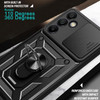 Military Grade Superior Series Hybrid Case with Ring Grip and Camera Lens Cover for Samsung Galaxy S24 FE - Black