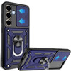 Military Grade Superior Series Hybrid Case with Ring Grip and Camera Lens Cover for Samsung Galaxy S24 FE - Blue