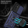 Military Grade Superior Series Hybrid Case with Ring Grip and Camera Lens Cover for Samsung Galaxy S24 FE - Blue