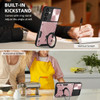 Superior Series Hybrid Case with MagSafe Magnetic Ring Stand and Camera Lens Cover for Samsung Galaxy S24 FE - Rose Gold