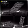 Dual Layer MagSafe Case with Rotating Stand and Privacy Camera Cover for Samsung Galaxy S24 FE - Black