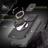 Dual Layer MagSafe Case with Rotating Stand and Privacy Camera Cover for Samsung Galaxy S24 FE - Black
