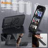Dual Layer MagSafe Case with Rotating Stand and Privacy Camera Cover for Samsung Galaxy S24 FE - Black