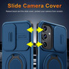 Dual Layer MagSafe Case with Rotating Stand and Privacy Camera Cover for Samsung Galaxy S24 FE - Blue