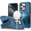 Military Grade HD Armor MagSafe Case with Kickstand for iPhone 16 Pro Max - Blue