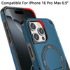 Military Grade HD Armor MagSafe Case with Kickstand for iPhone 16 Pro Max - Blue
