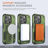 Military Grade HD Armor MagSafe Case with Kickstand for iPhone 16 Pro Max - Green