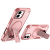Military Grade HD Armor MagSafe Case with Kickstand for iPhone 16 - Pink