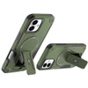 Military Grade HD Armor MagSafe Case with Kickstand for iPhone 16 Plus - Green