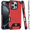 Shock Absorbent Impact MagSafe Case with Kickstand for iPhone 16 Pro - Red
