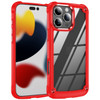 Military Grade Tough Shield Snap-on Transparent Case for iPhone 16 Pro Max - Red