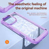 Military Grade Tough Shield Snap-on Transparent Case for iPhone 16 Pro - Purple