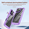 Military Grade Tough Shield Snap-on Transparent Case for iPhone 16 Pro - Purple