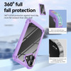 Military Grade Tough Shield Snap-on Transparent Case for iPhone 16 Plus - Purple