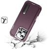 Military Grade TUFF Hybrid Armor Case with Kickstand for iPhone 16 Pro Max - Burgundy