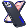 Military Grade TUFF Hybrid Armor Case with Kickstand for iPhone 16 Pro Max - Black Blue