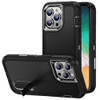 Military Grade TUFF Hybrid Armor Case with Kickstand for iPhone 16 Pro - Black