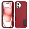 Military Grade TUFF Hybrid Armor Case with Kickstand for iPhone 16 - Red
