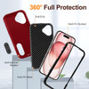 Military Grade TUFF Hybrid Armor Case with Kickstand for iPhone 16 - Red