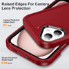 Military Grade TUFF Hybrid Armor Case with Kickstand for iPhone 16 - Red