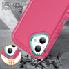 Military Grade TUFF Hybrid Armor Case with Kickstand for iPhone 16 - Hot Pink Teal