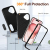 Military Grade TUFF Hybrid Armor Case with Kickstand for iPhone 16 Plus - Black
