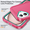 Military Grade TUFF Hybrid Armor Case with Kickstand for iPhone 16 Plus - Hot Pink Teal