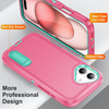 Military Grade TUFF Hybrid Armor Case with Kickstand for iPhone 16 Plus - Hot Pink Teal
