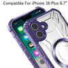 Fusion Evo Transparent MagSafe Case for iPhone 16 Plus - Purple