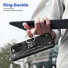 Military Grade Robust Series Hybrid Case with Ring Grip for iPhone 16 Pro Max - Black