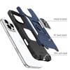Military Grade Robust Series Hybrid Case with Ring Grip for iPhone 16 Pro - Blue