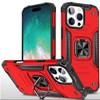 Military Grade Robust Series Hybrid Case with Ring Grip for iPhone 16 Pro - Red