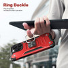 Military Grade Robust Series Hybrid Case with Ring Grip for iPhone 16 Pro - Red