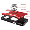 Military Grade Robust Series Hybrid Case with Ring Grip for iPhone 16 Pro - Red