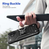 Military Grade Robust Series Hybrid Case with Ring Grip for iPhone 16 - Black