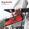 Military Grade Robust Series Hybrid Case with Ring Grip for iPhone 16 Plus - Red