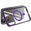 Dazzle Series MagSafe Hybrid Case with Kickstand Ring Holder for iPhone 16 Pro - Purple