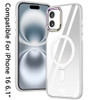 Dazzle Series MagSafe Hybrid Case with Kickstand Ring Holder for iPhone 16 - Clear