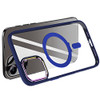 Dazzle Series MagSafe Hybrid Case with Kickstand Ring Holder for iPhone 16 - Blue