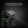 30W USB-C GaN PD 3.0 Power Delivery + 18W Quick Charge 3.0 Fast Wall Charger + USB-C Cable - Black