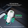 48W USB-C PD Power Delivery + USB-A Quick Charge 3.0 Car Charger + USB-C Cable - White