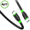4 ft. USB-C to USB-C (Type-C) High-Speed Charge & Sync Cable - Black